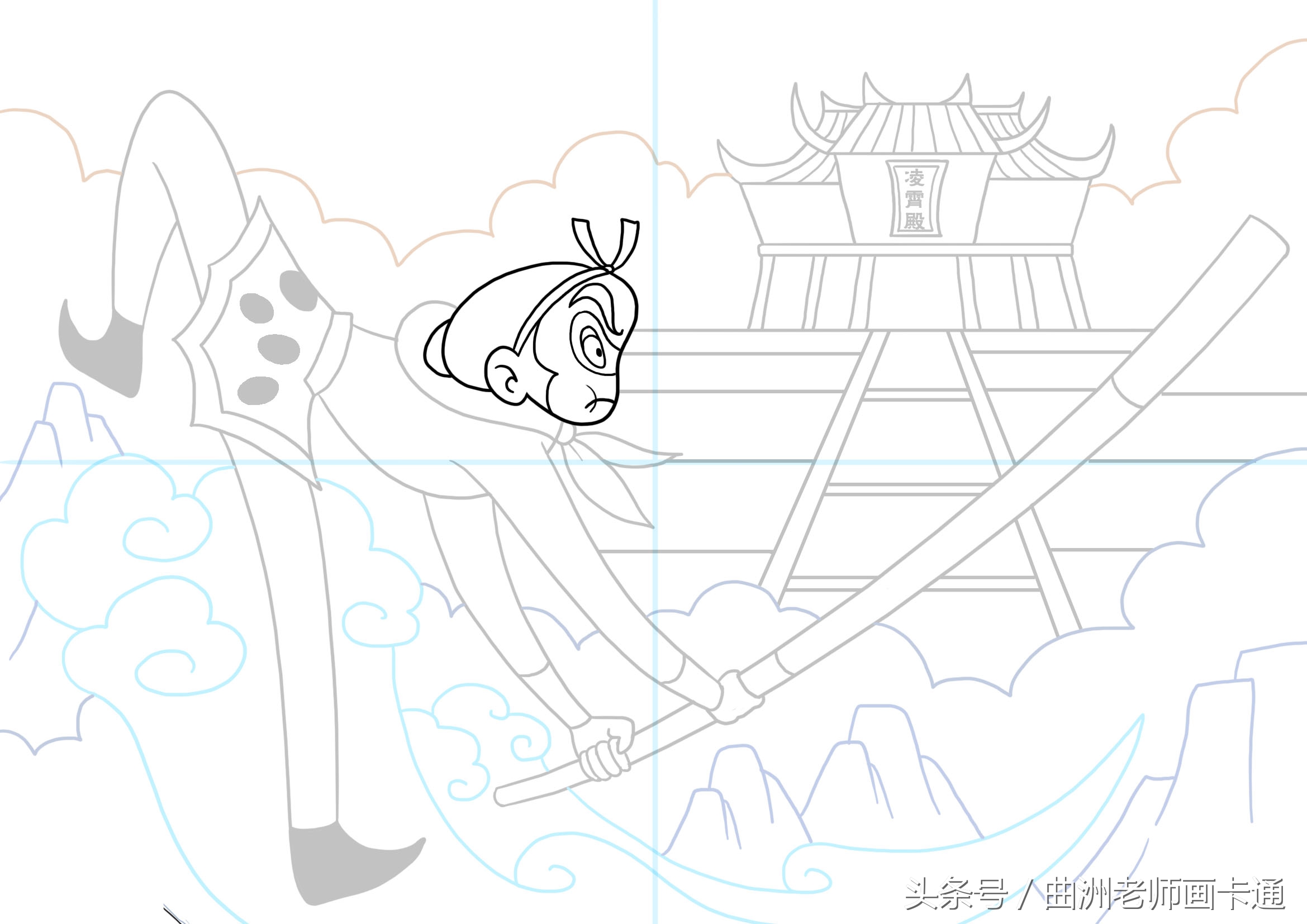 幼儿园西游记角色孙悟空怎样画,西游记简图幼儿画孙悟空