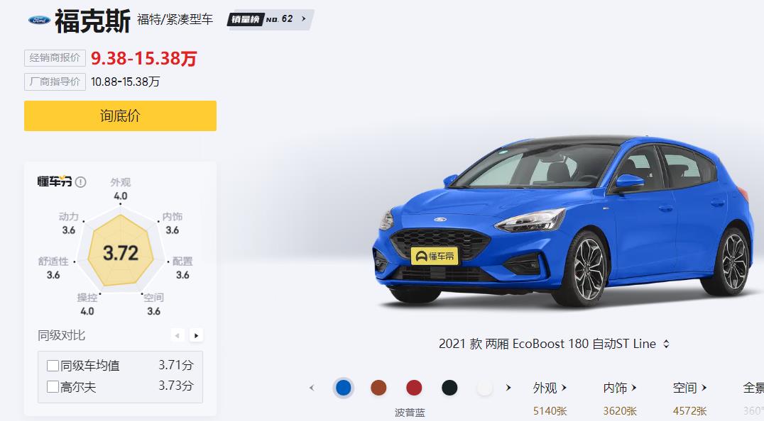 颜值在线的美式“钢炮”！运动属性拉满，实拍长安福特福克斯