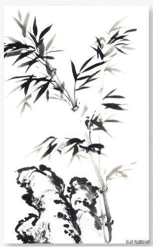 水墨画竹的写意画法,如何欣赏兰竹组合画