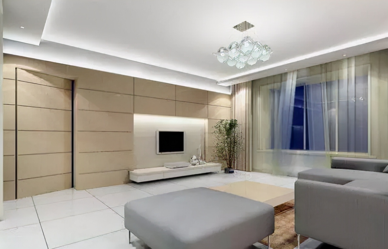 隐形门做墙中间,隐形门做电视背景墙