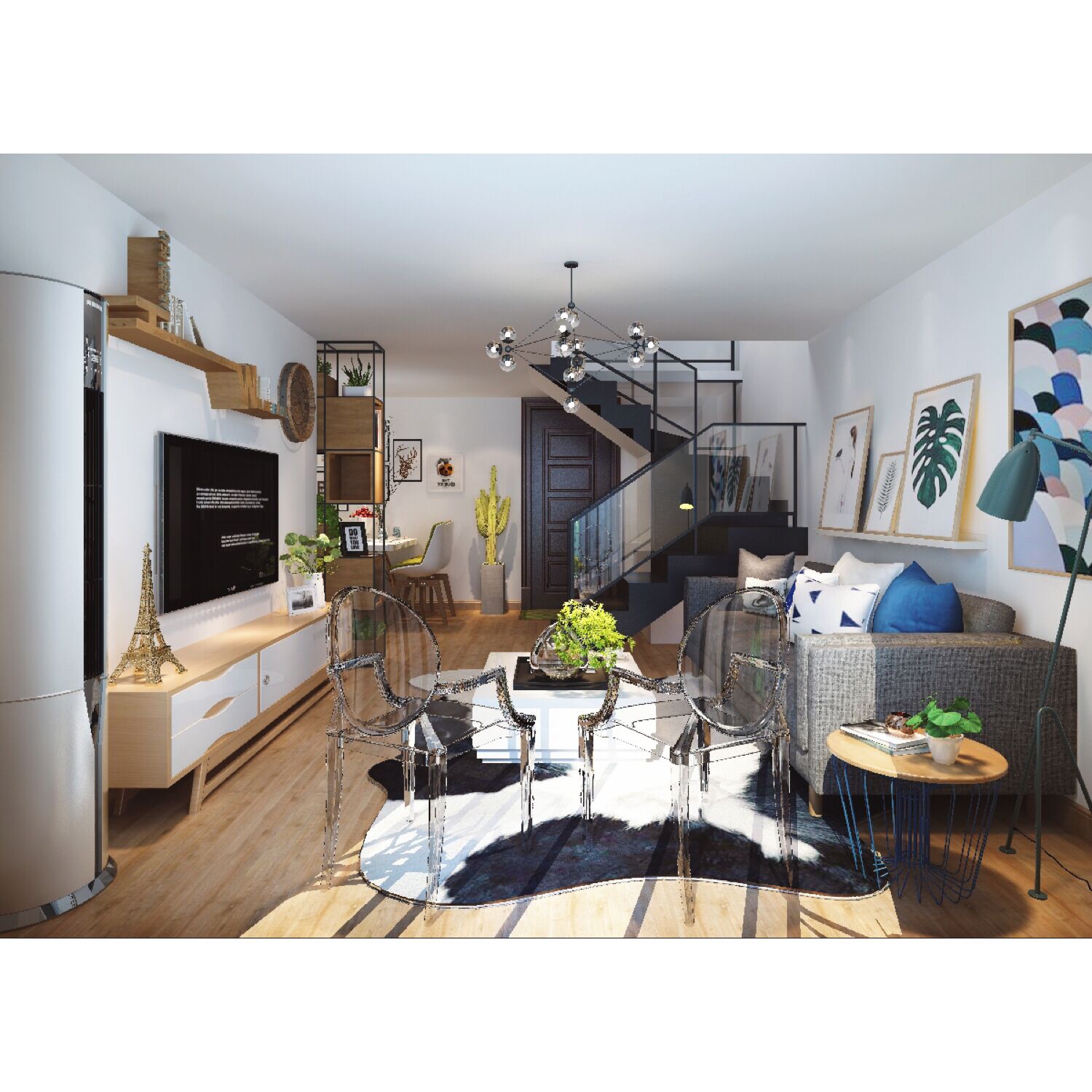 南宁loft装修设计,南宁骋望麓涛复式楼装修案例