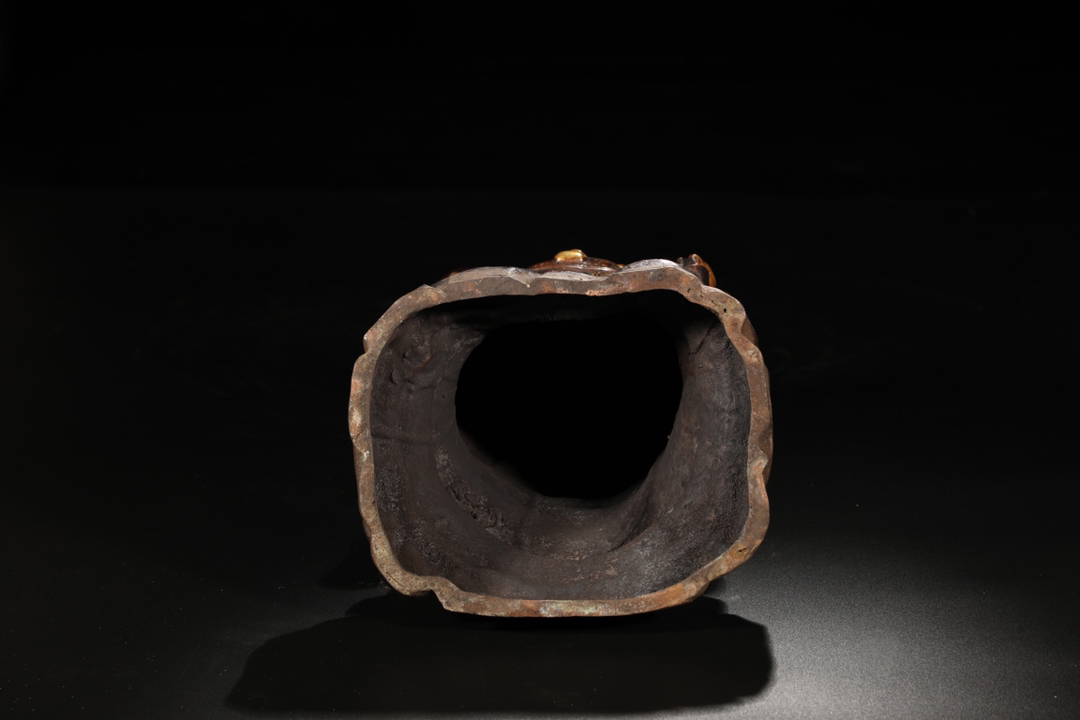 清代财神铜造像,清早期铜鎏金黄财神造像