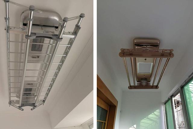 阳台晾衣架安装方法,晾衣架顶座横着安装还是竖着安装