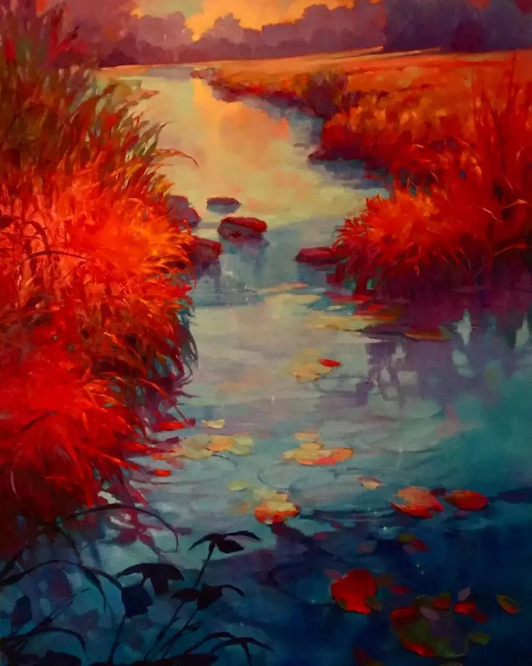 三个画家笔下的雪景,三位油画家的风景画