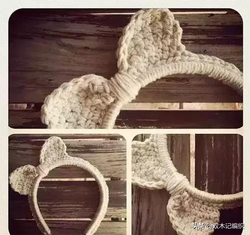 蝴蝶结的钩法教程全过程,金边蝴蝶结钩针详细教程图解