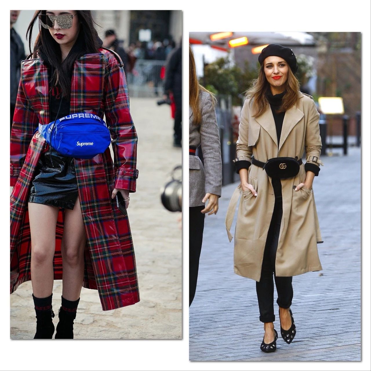 大衣配背包好看吗,大衣配短款包包显个高