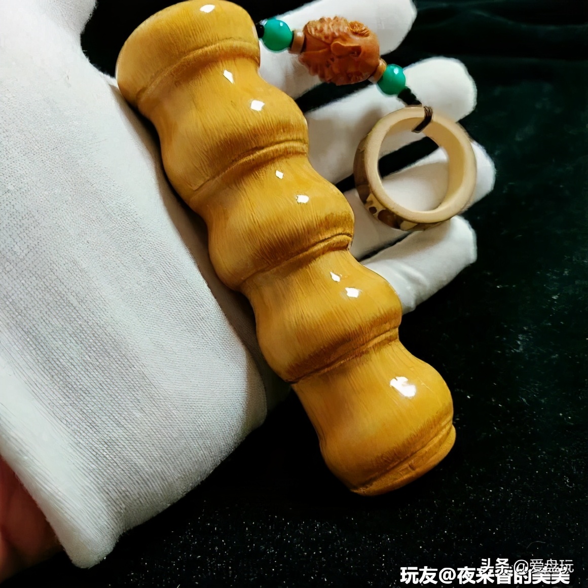 实心竹手把件怎么盘养,如何把竹子盘变色