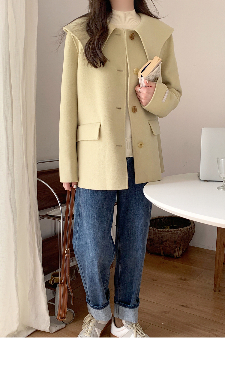 冬季简约毛呢外套穿搭,毛呢外套穿搭中短高端大气上档次