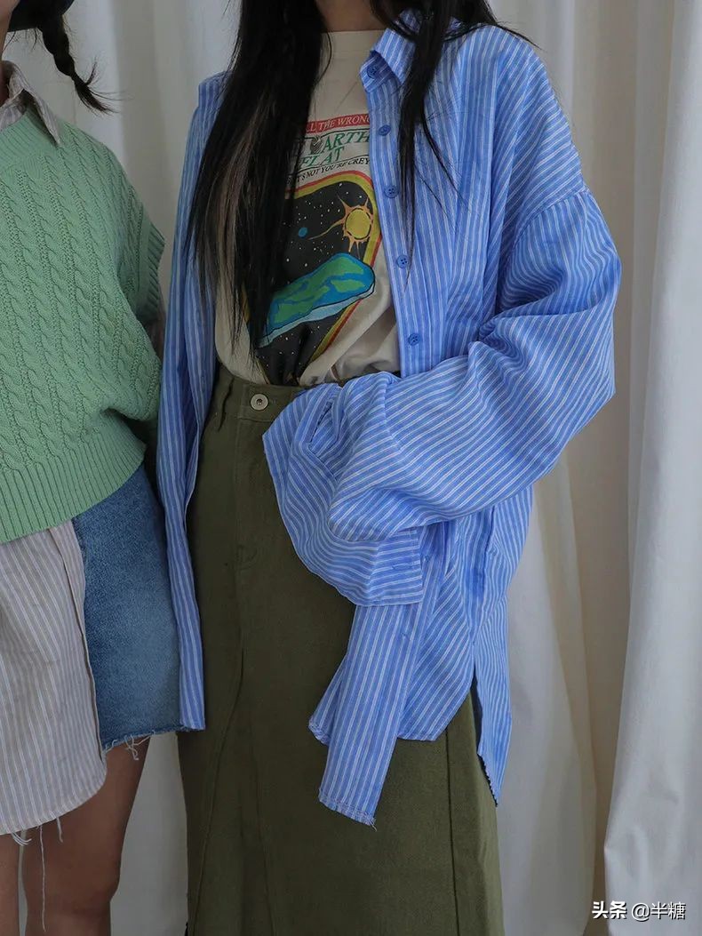 韩剧女主的穿搭连衣裙,韩剧女主穿条纹衬衫
