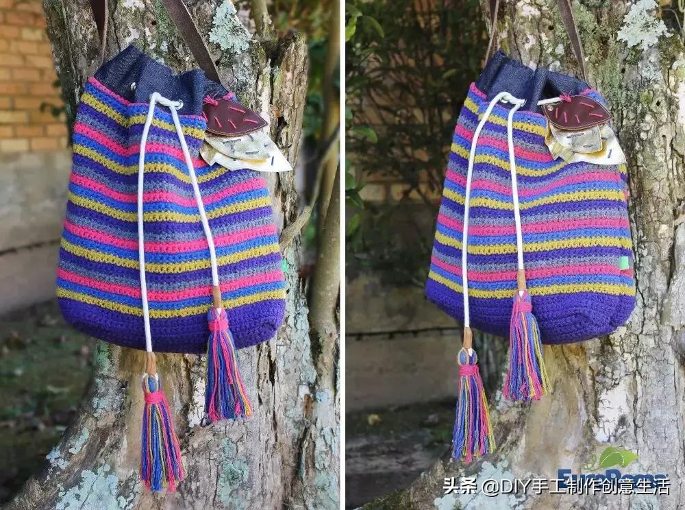 简单易学的编织包包教程,教程手工编织包包夏天大容量