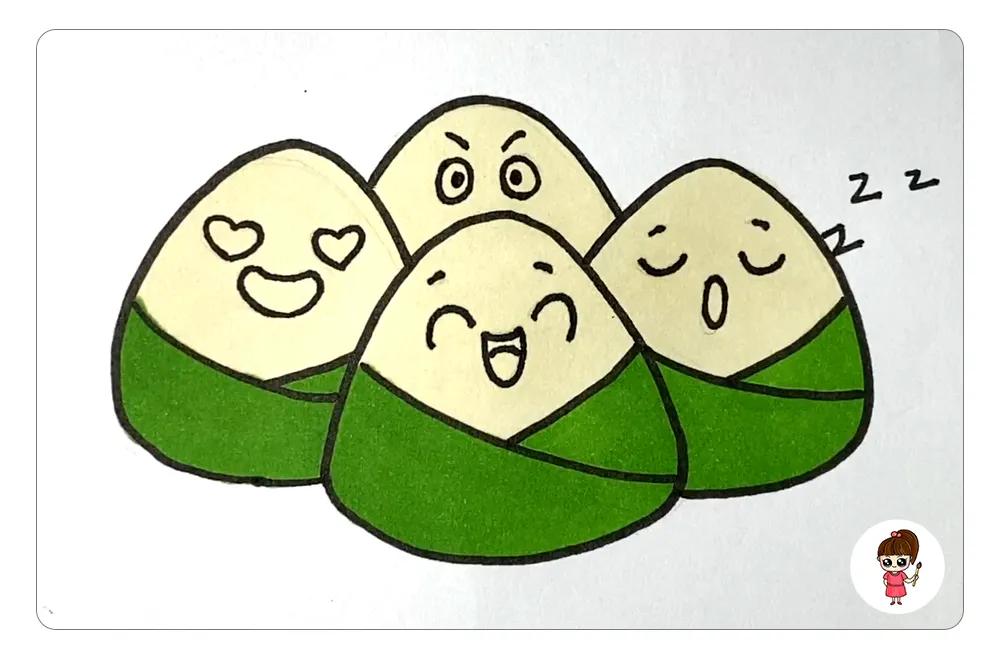 端午节粽子简单又漂亮,我要画端午节的粽子