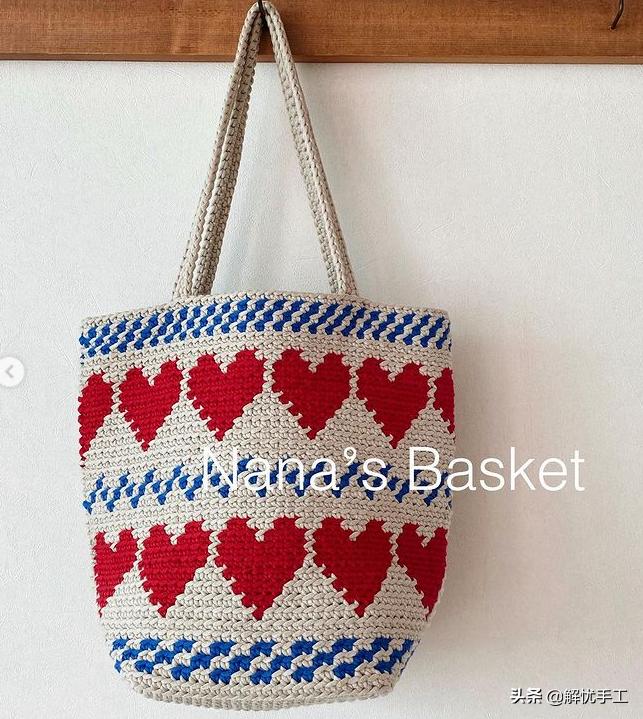 韩国钩针教程,简单的钩针编织包