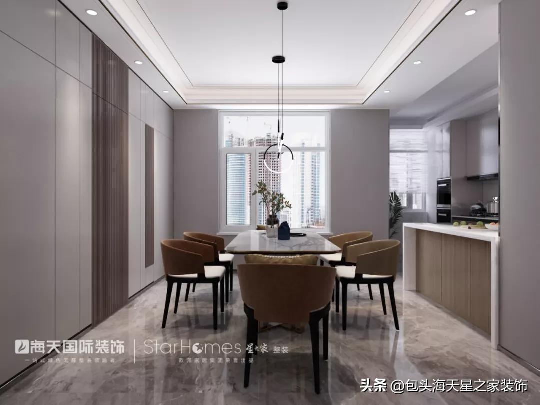 包头装修#奥林一号178㎡不过时的现代装修风格