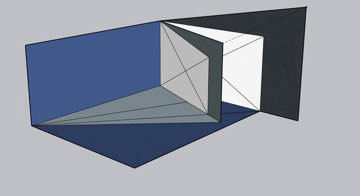投影仪侧投问题的定量计算,家用投影仪的斜投范围在哪里?