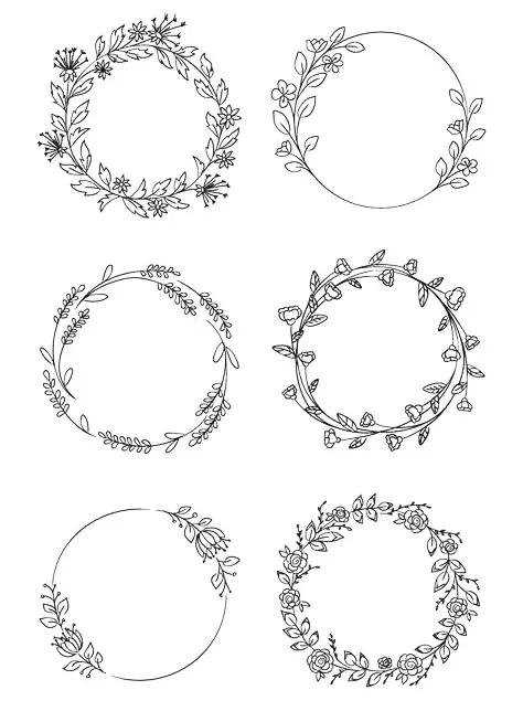 手帐边框简单又漂亮100个,手帐插画简笔画边框