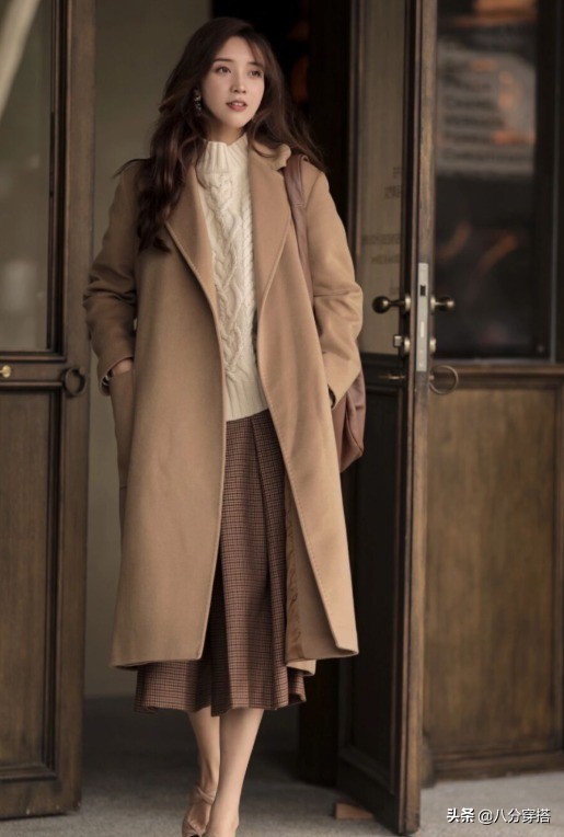 棕色大衣秋冬高级感,休闲黄棕色大衣怎么穿出高级感