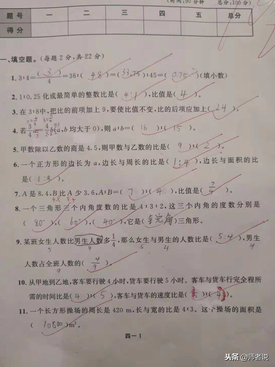 六年级上册数学第四单元必考点,六年级上册数学第四章比例题