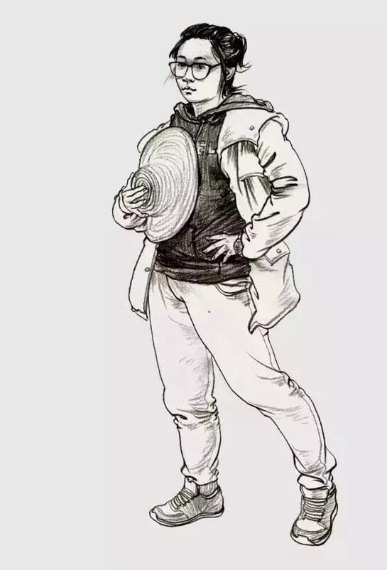 速写创作思路默写的技巧,简单生动的速写动态默写