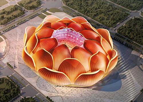 恒大“神颜值”新主场！荷花造型引发全网“大型联想现场”