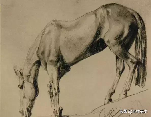 门采尔自画素描高清大图,素描大师门采尔著名作品