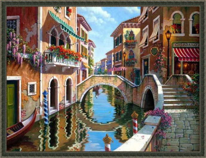 唯美风景头像油画,唯美乡村田园风景油画