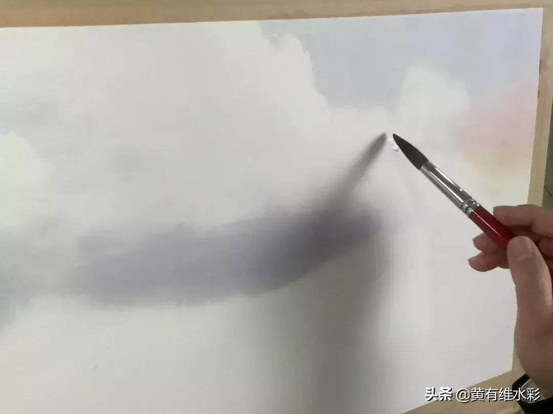 水彩画山风景入门,远山画法入门教程