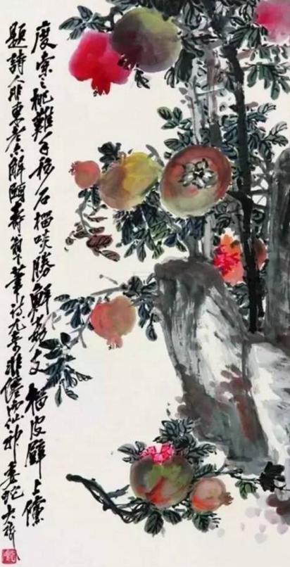 石榴寓意多子牡丹寓意富贵,石榴寓意诗词