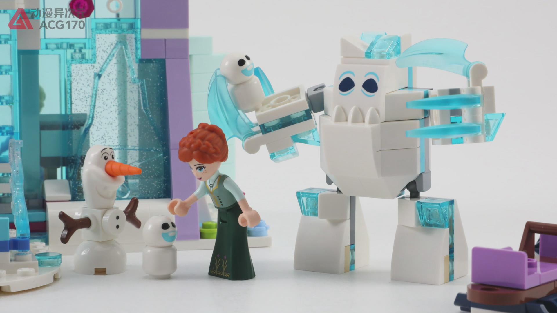 迪士尼冰雪城堡乐高教程,乐高冰雪奇缘艾莎城堡拼装视频