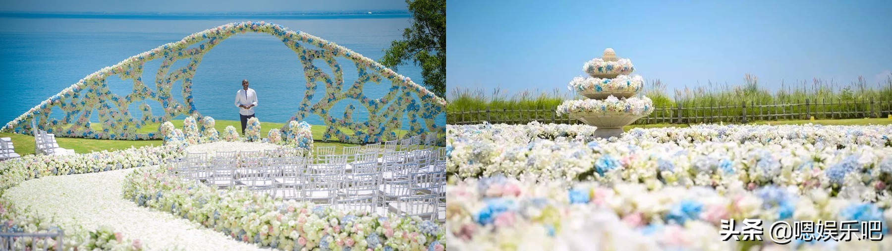 明星婚礼现场布置,张馨予婚礼现场金碧辉煌