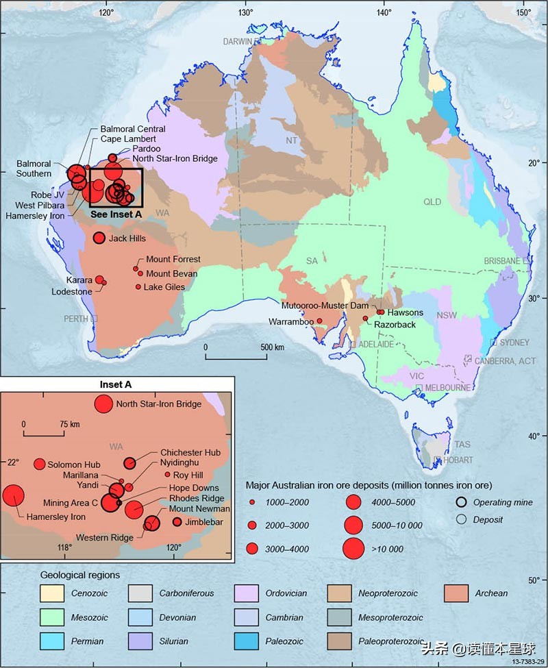 澳洲铁矿石在哪个地区,澳大利亚铁矿为什么多