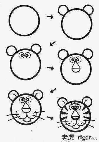 100个简笔画小动物超简单一年级,简笔画小动物100种可爱表情包