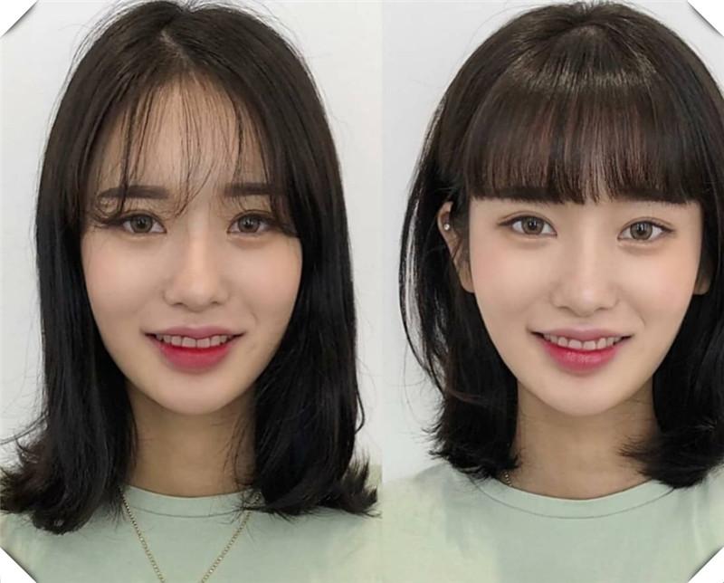 适合尖下巴的发型图片欣赏,下巴短适合什么样的发型图片欣赏