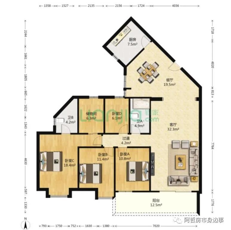 新旧交织的城市界面,富基广场