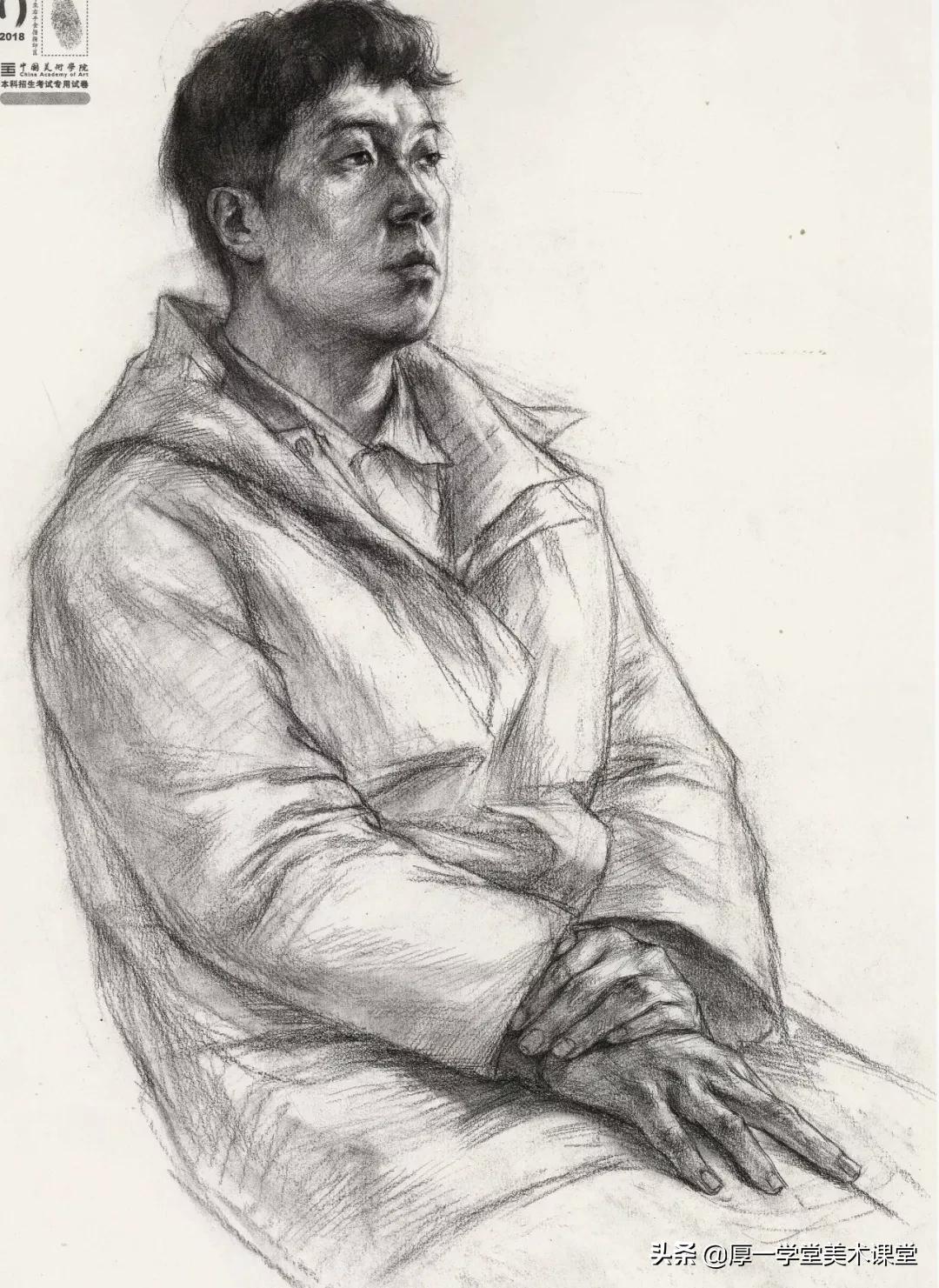 中国美院高分卷2020素描试卷,中国美院素描作品欣赏