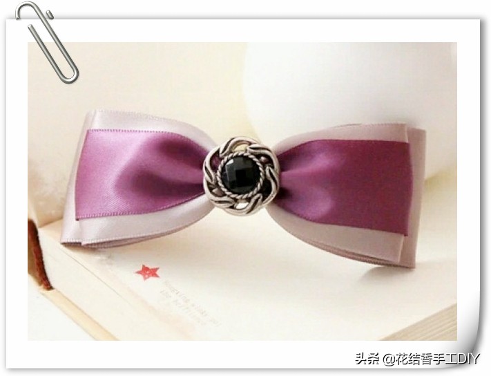 布艺发饰三层蝴蝶结发夹鸭嘴夹,手工制作蝴蝶结发饰教程
