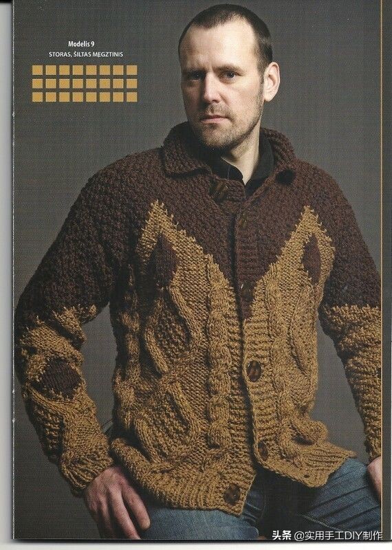 男士开衫毛衣花样专用图案,男士开衫背心100种花样