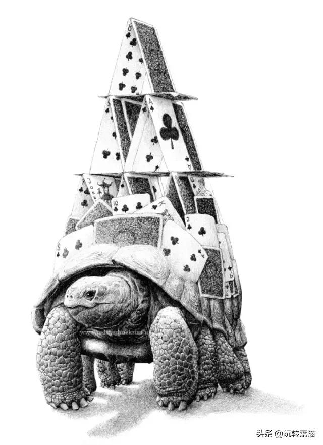 小清新素描黑白插画,看似抽象实则写实的画