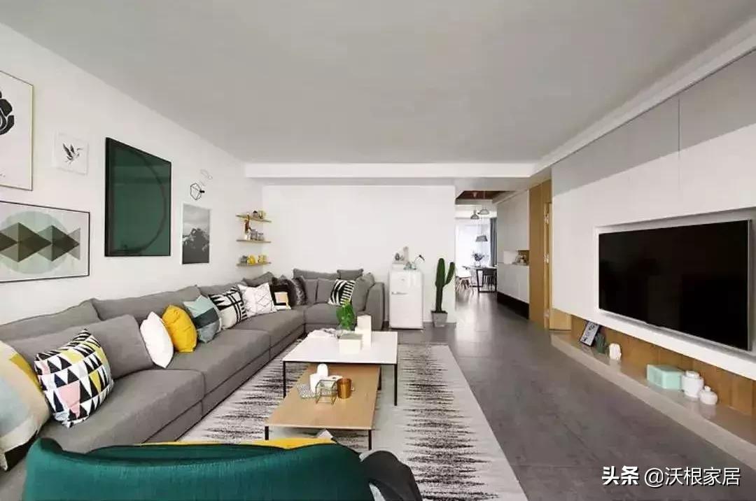 120平方三室一厅房子北欧风格,北欧风婚房布置效果图大全