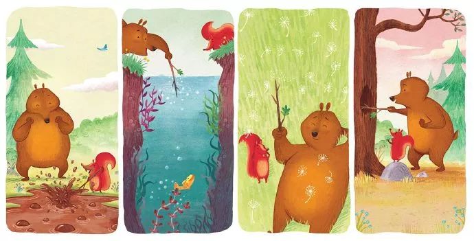 英国风情图画,天真浪漫的儿童插画