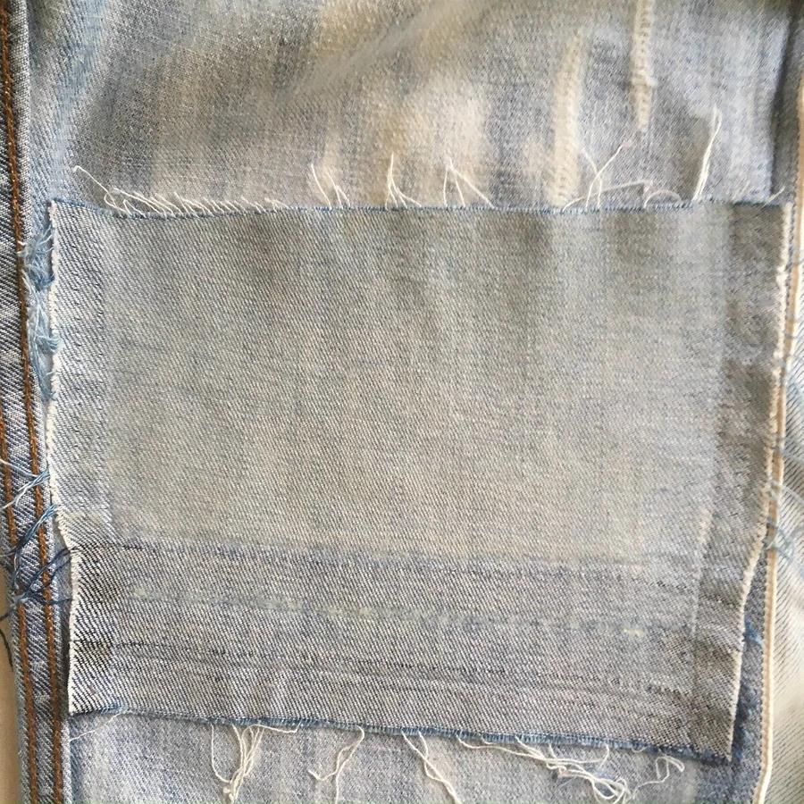 牛仔裤的膝盖烂了怎样补,牛仔裤的膝盖烂了怎么拿线缝