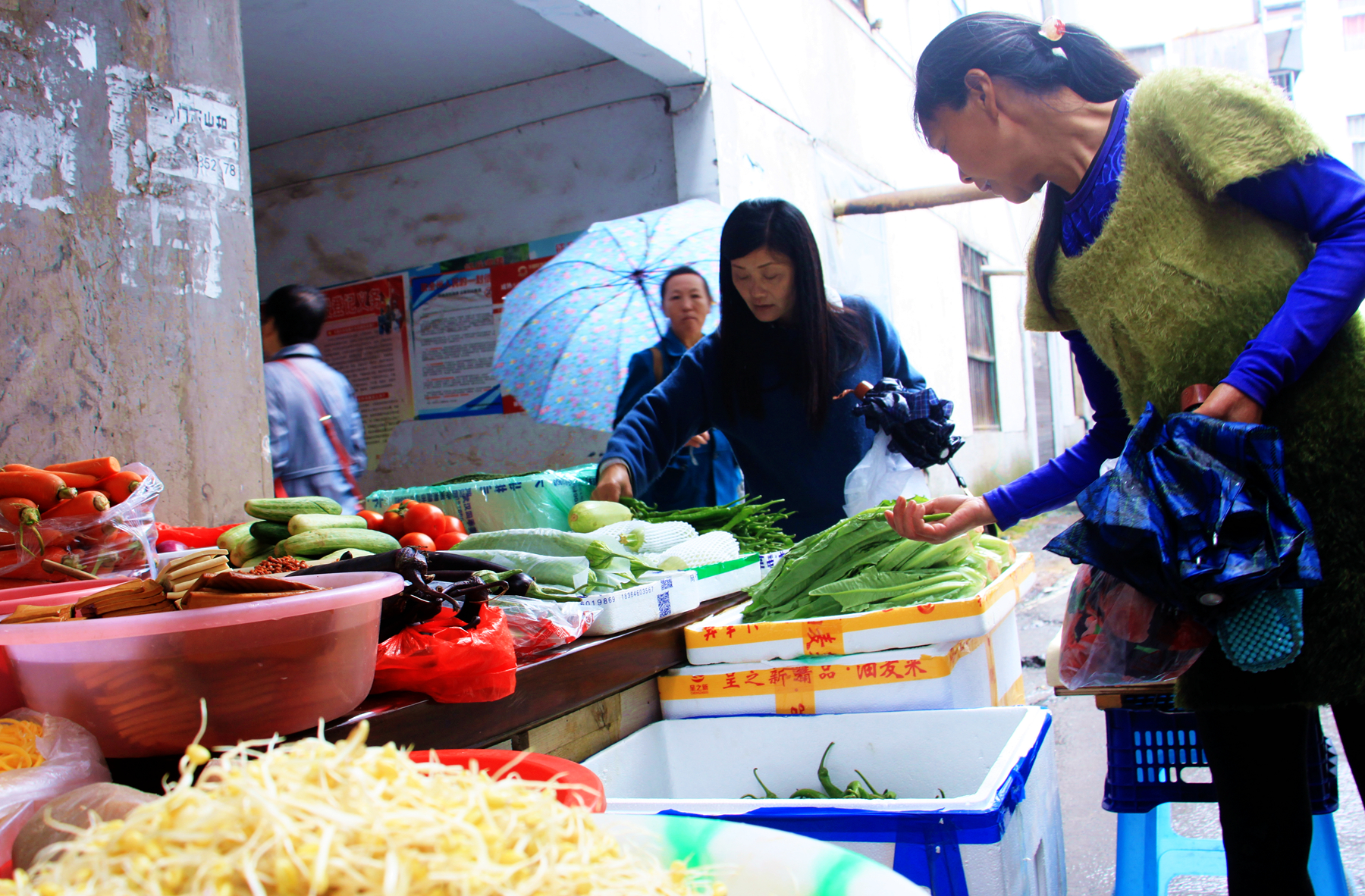 老年人赶场,在乡下赶集老年人