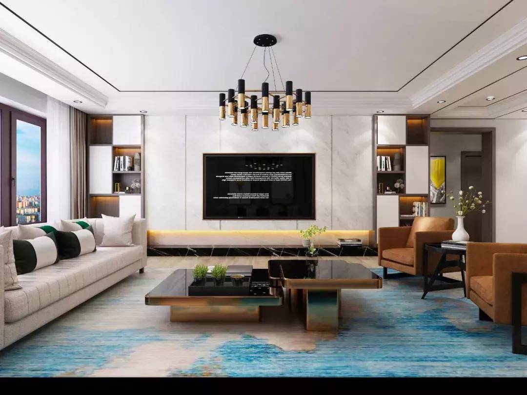 天山熙湖洋房装修美式风格,天山熙湖147平洋房中式装修