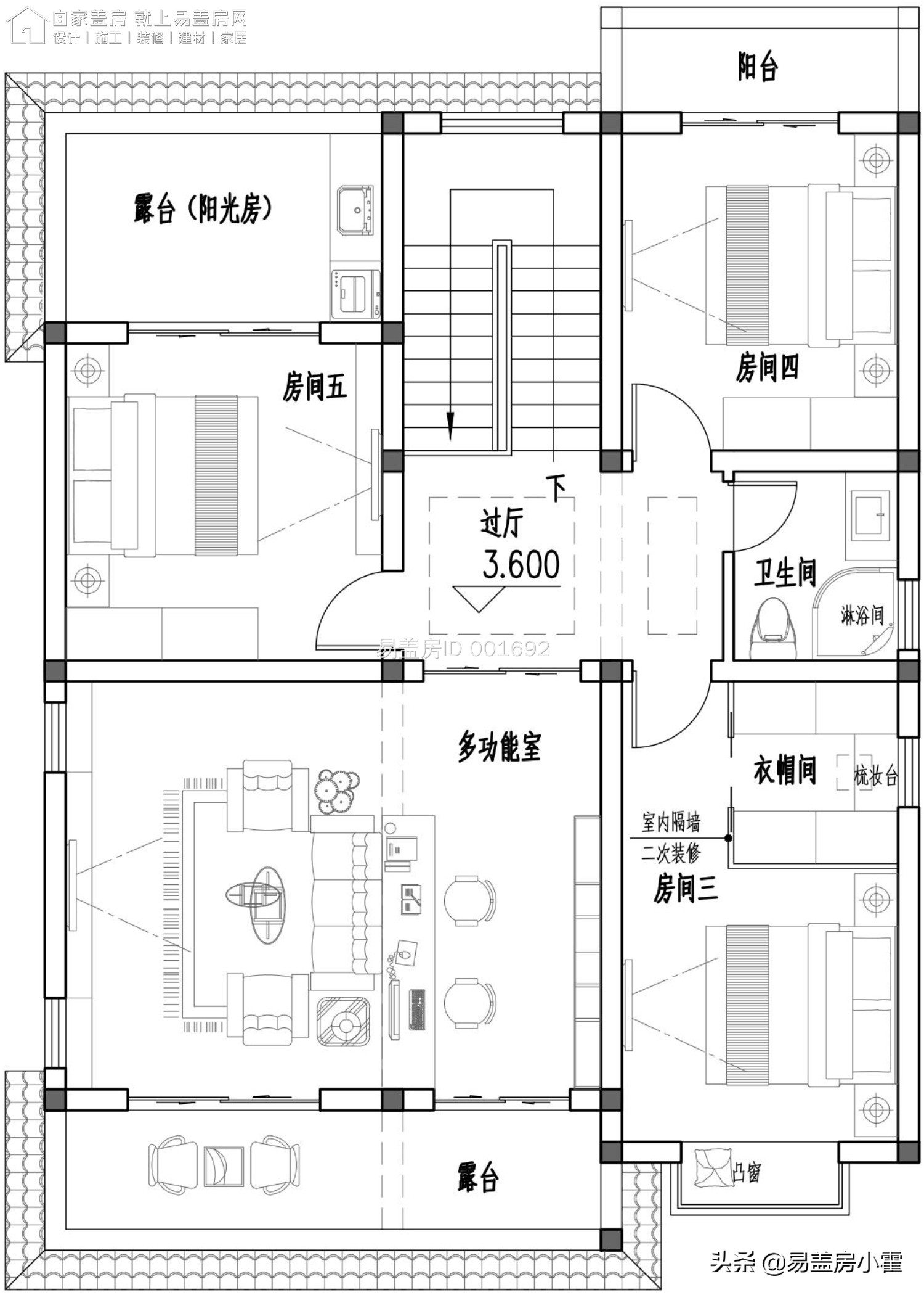农村自建房2层欧式别墅设计,面宽10米欧式风格二层小别墅