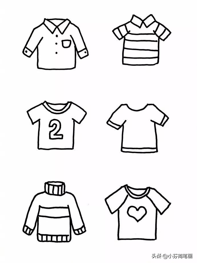 衣服简笔画简单又漂亮女生,新年衣服简笔画简单又漂亮