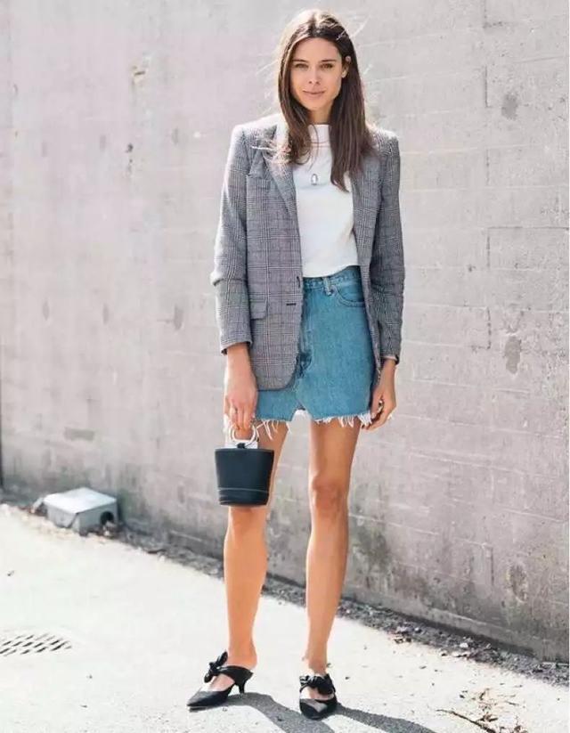 西装配裙子适合哪种发型,中长西装配什么裙子好看