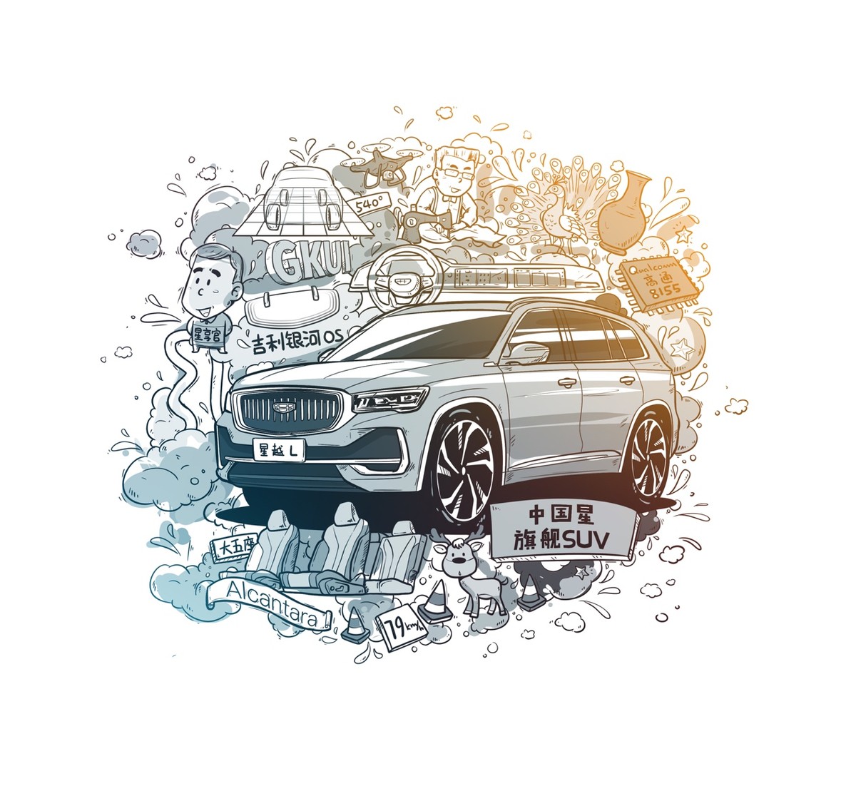 吉利中国星系列大片,吉利中国星点亮中国心