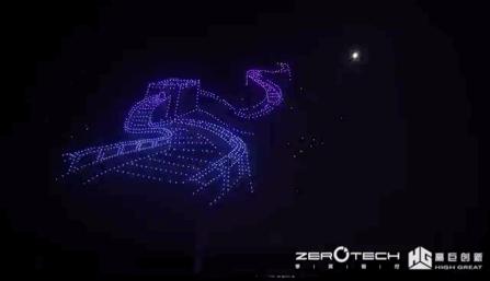 多台无人机简单编队表演,无人机编队表演演示动画