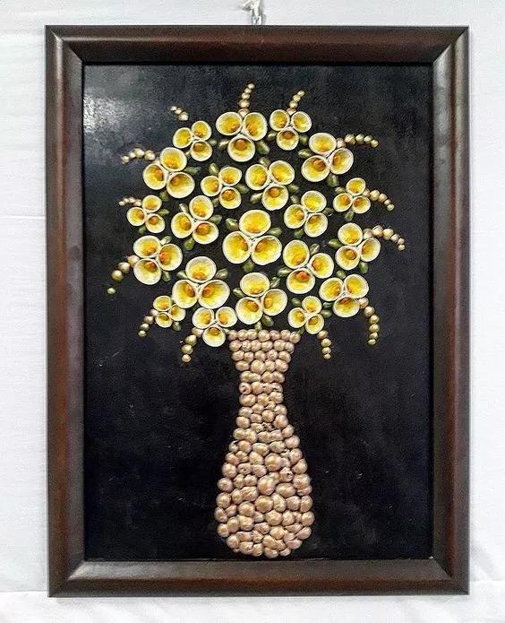 海边捡的贝壳可以做什么手工,贝壳创意手工种花