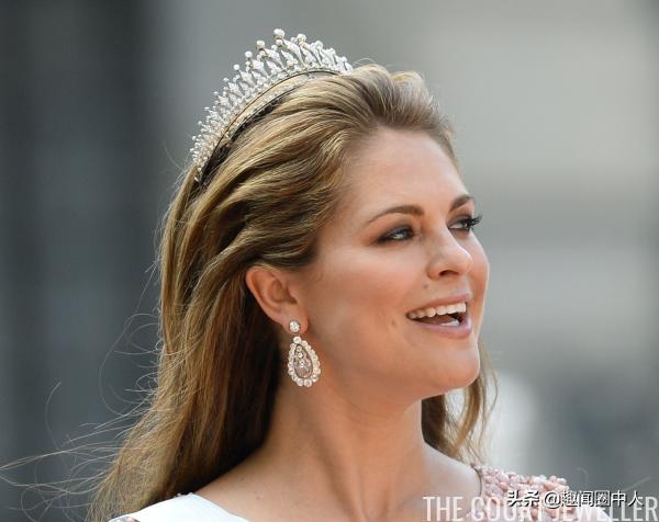 凯特王妃钻石吊坠耳环,法式皇室宫廷奢华宝石耳环