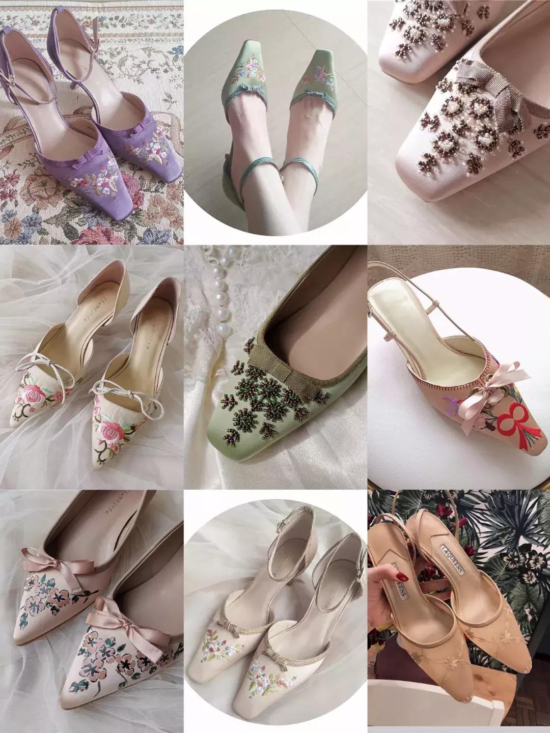 除了撞款的大牌婚鞋，小众+平价的美貌婚鞋走一波